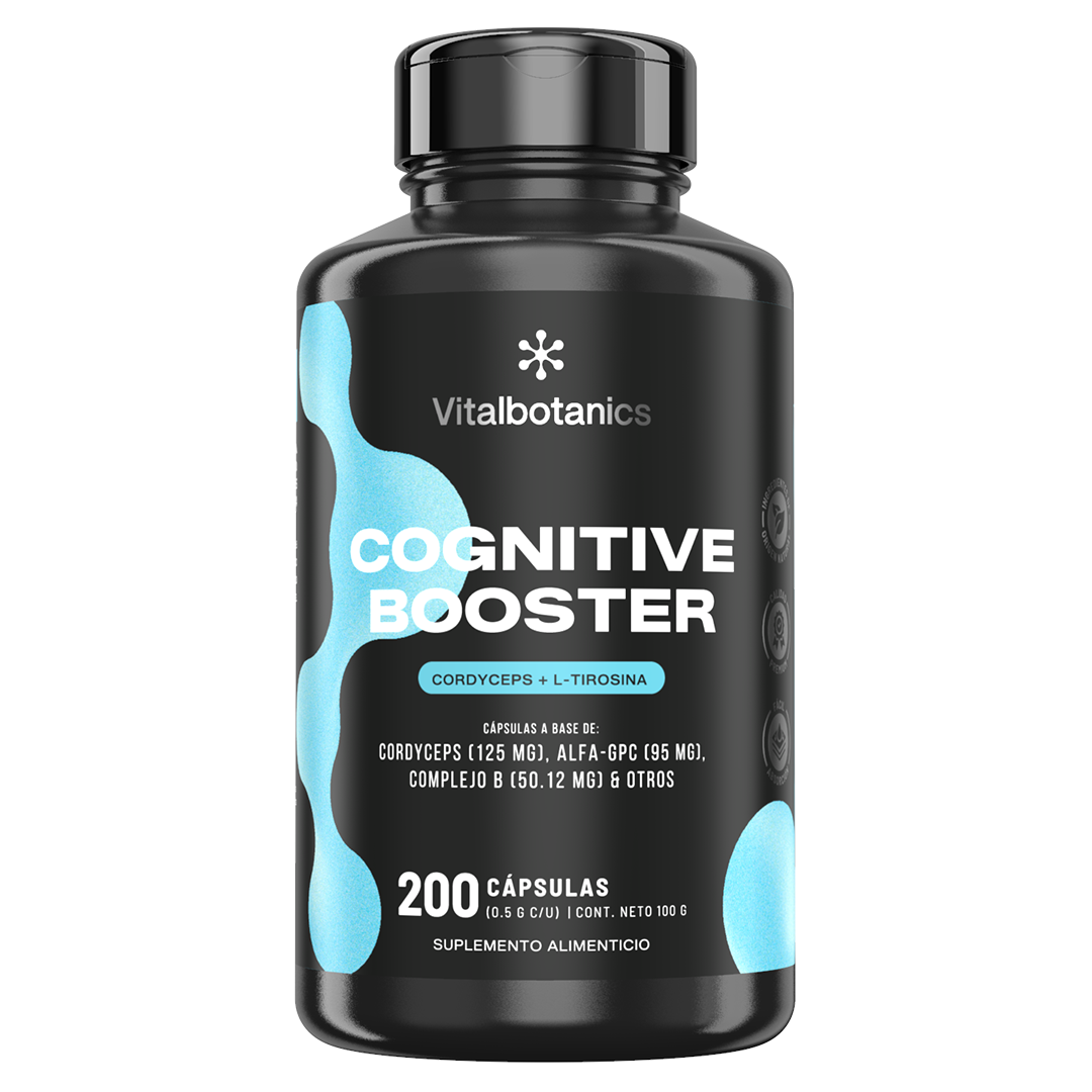 Cognitive Booster | Alpha-GPC con Cordyceps y L-Tirosina - Nootrópico