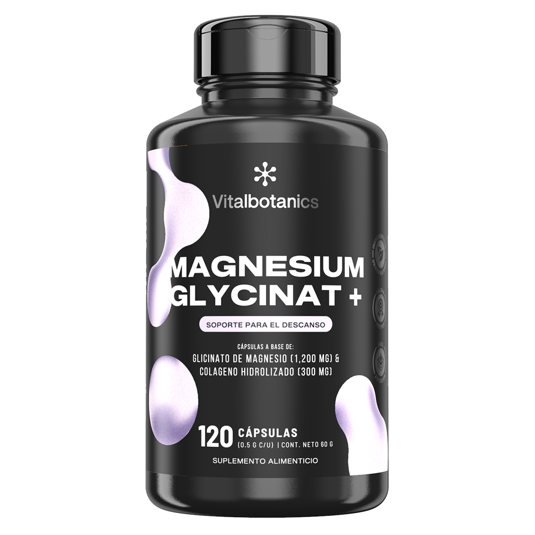 Magnesium Glycinate+ Vitalbotanics – Glicinato de Magnesio con Colágeno en cápsulas