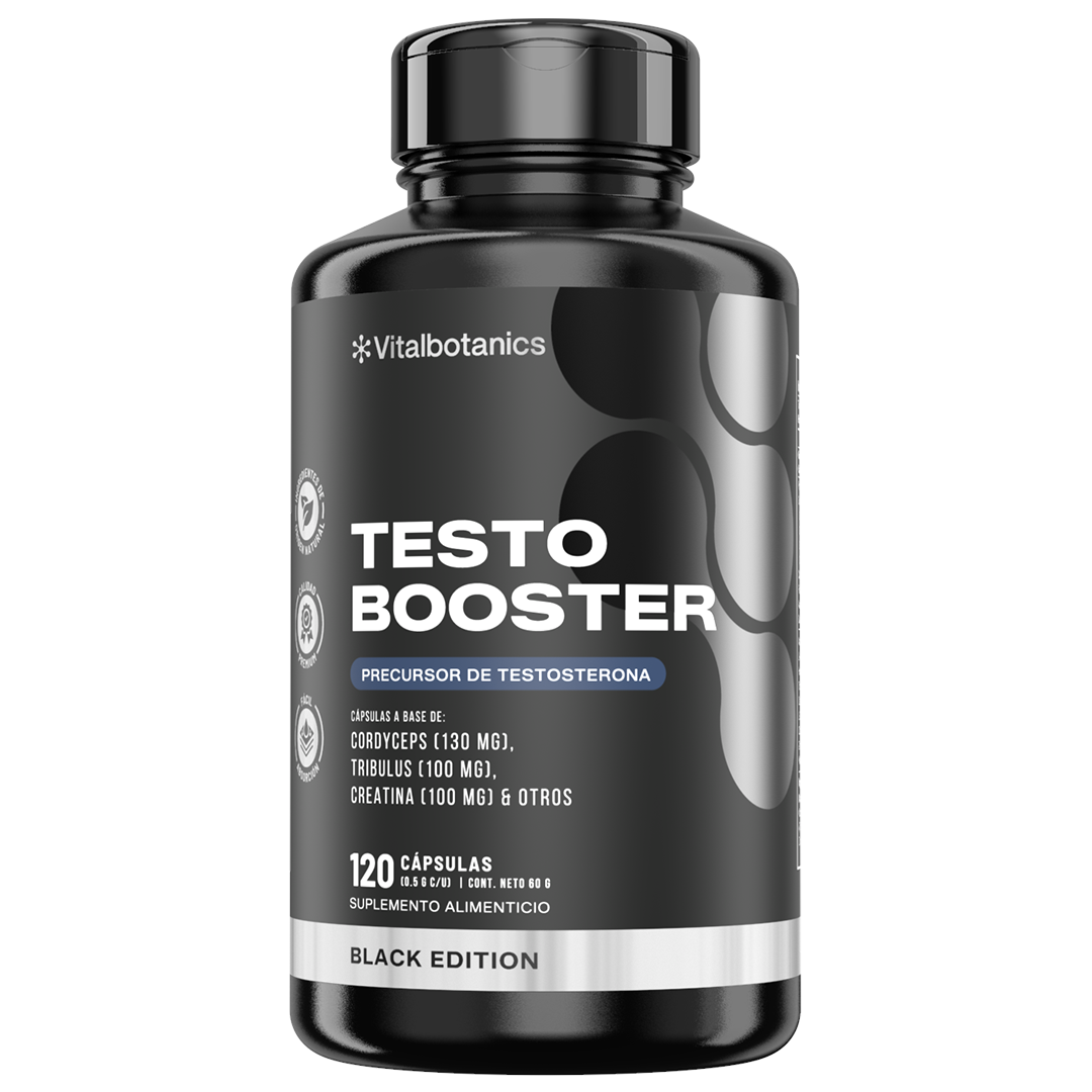 Testo Booster Black | Maca Negra con Cordyceps y Creatina - Vitalidad Masculina