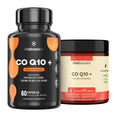 CoQ10+ | Coenzima Q10 con Cúrcuma y Ajo en cápsulas
