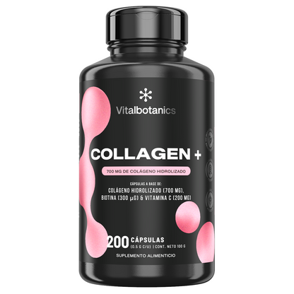 Collagen+ | Colágeno Hidrolizado con Vitamina C y Biotina - VitalBotanics