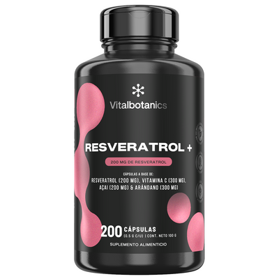 Resveratrol+ | Resveratrol con açai y arándano - VitalBotanics