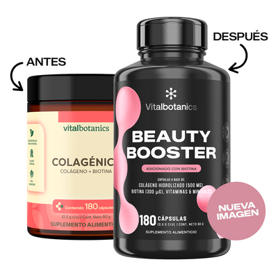 Beauty Booster | Colágeno con Biotina, Vitamina C y Zinc en Cápsulas