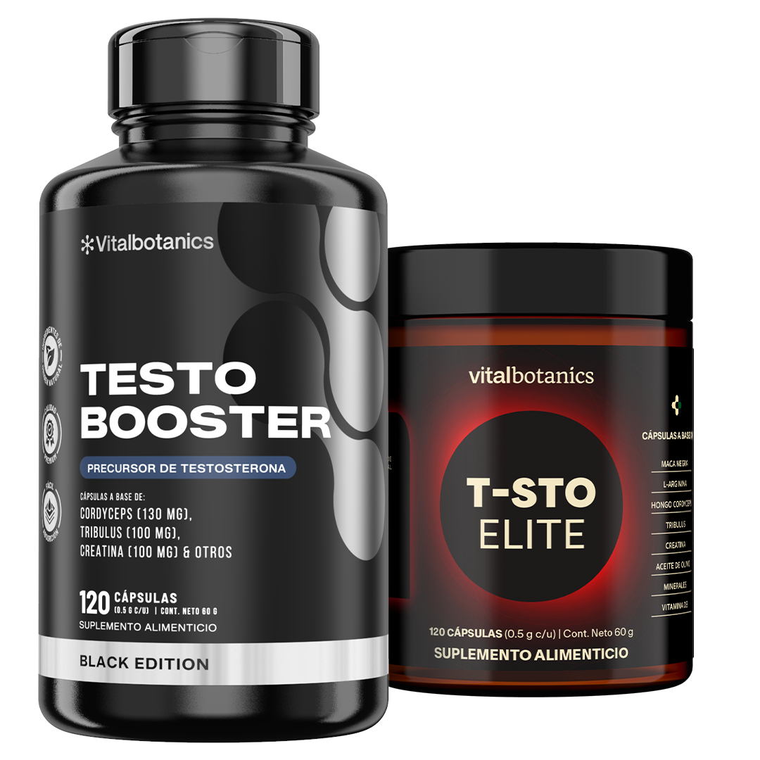Testo Booster Black | Maca Negra, Cordyceps y Creatina en Cápsulas