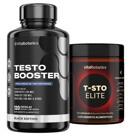 Testo Booster Black | Maca Negra, Cordyceps y Creatina en Cápsulas