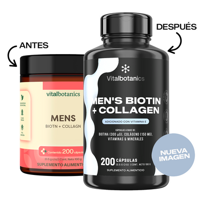 Men’s Biotin + Collagen | Colágeno, Biotina y Vitamina D en Cápsulas