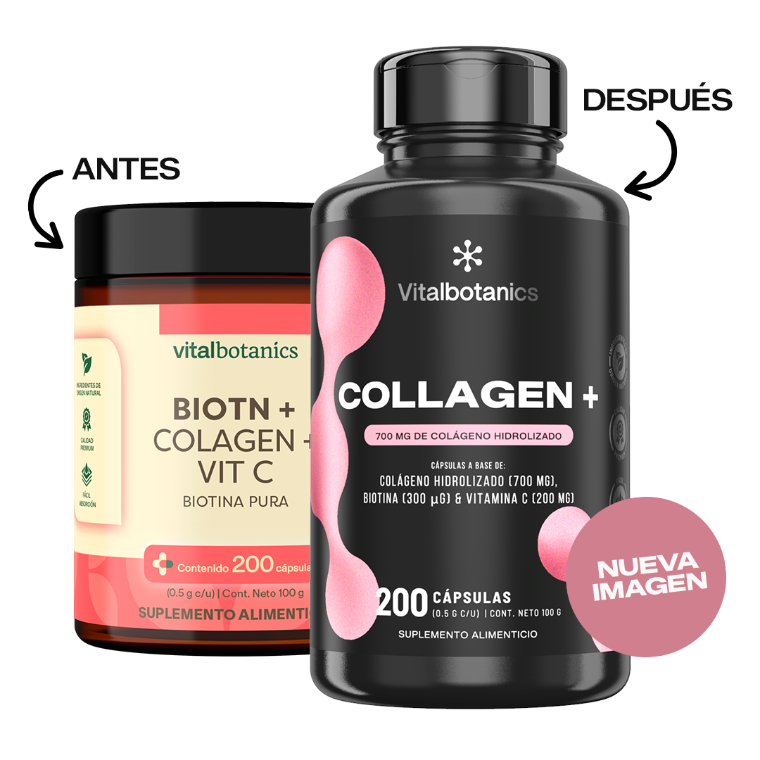 Collagen+ | Colágeno Hidrolizado con Vitamina C y Biotina en Cápsulas