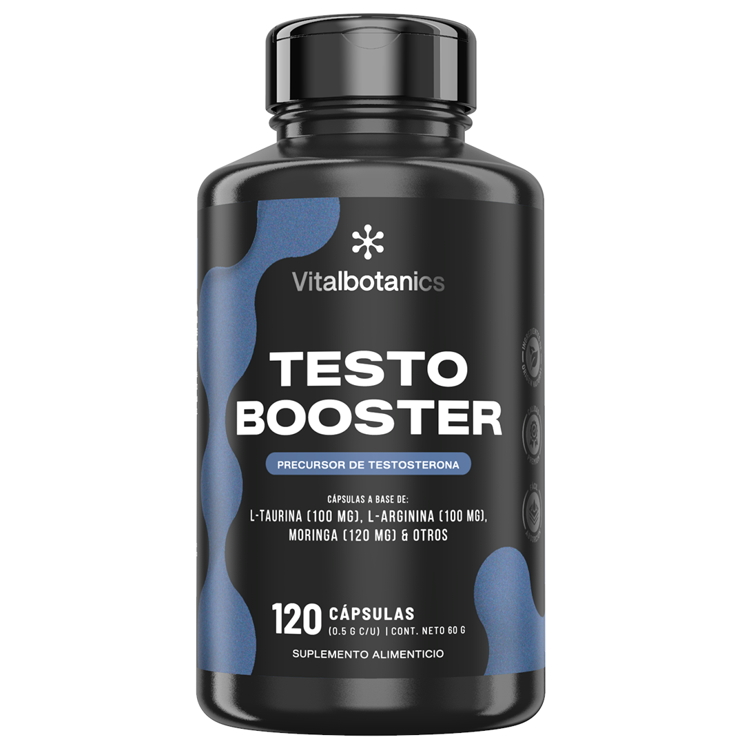 Testo Booster Vitalbotanics 120 cápsulas – fórmula masculina suministro 4 meses