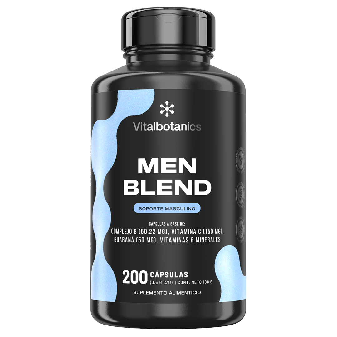 Men Blend Vitalbotanics 200 cápsulas – multivitamínico masculino suministro 6 meses