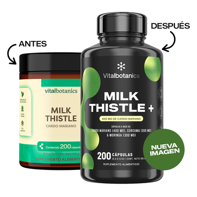 Milk Thistle+ | Cardo Mariano con Cúrcuma y Moringa en Cápsulas