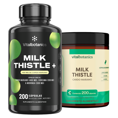 Milk Thistle+ | Cardo Mariano con Cúrcuma y Moringa en Cápsulas