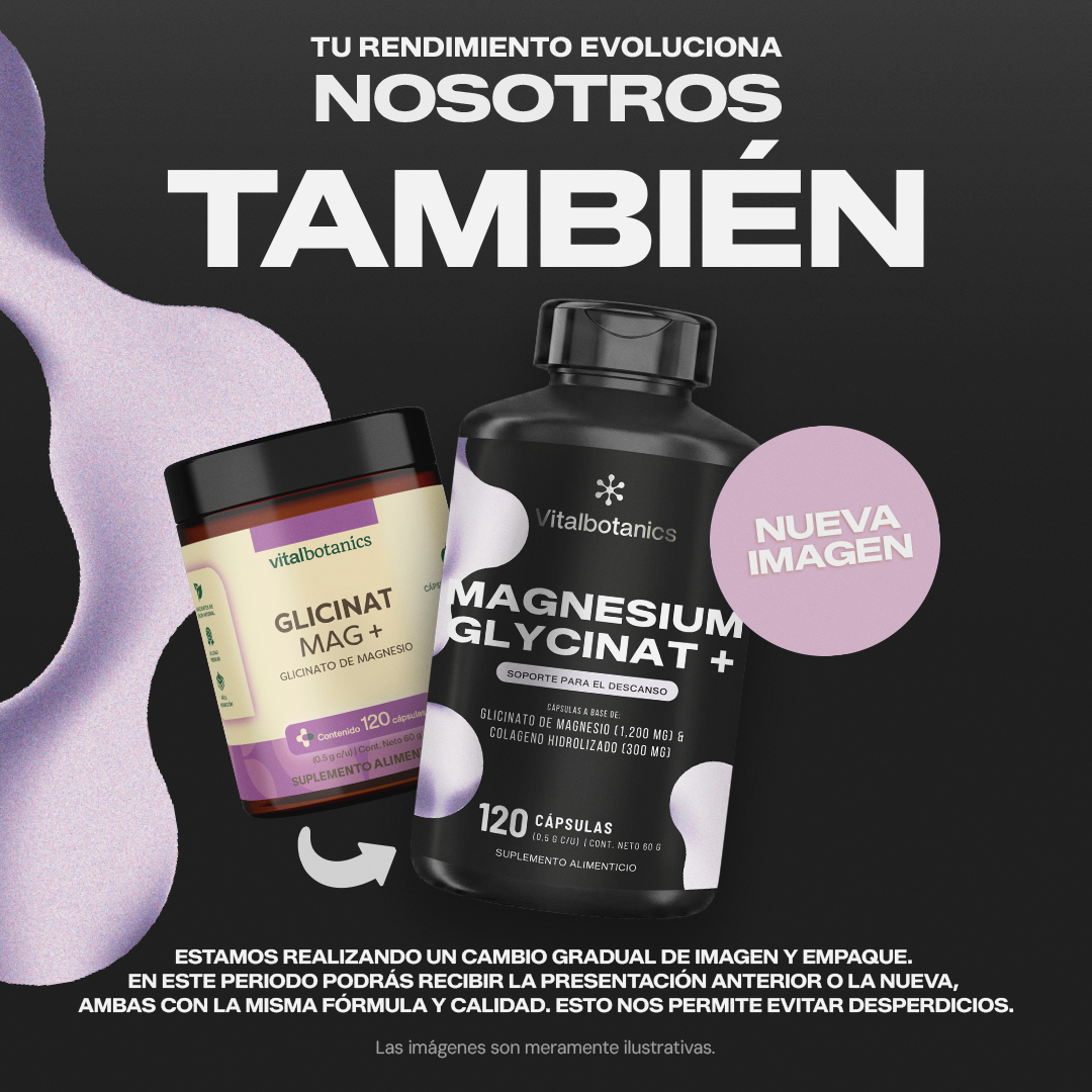 Magnesium Glycinate+ Vitalbotanics – glicinato de magnesio biodisponible con colágeno