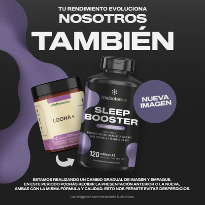 Suplemento Sleep Booster Vitalbotanics – presentación 120 cápsulas