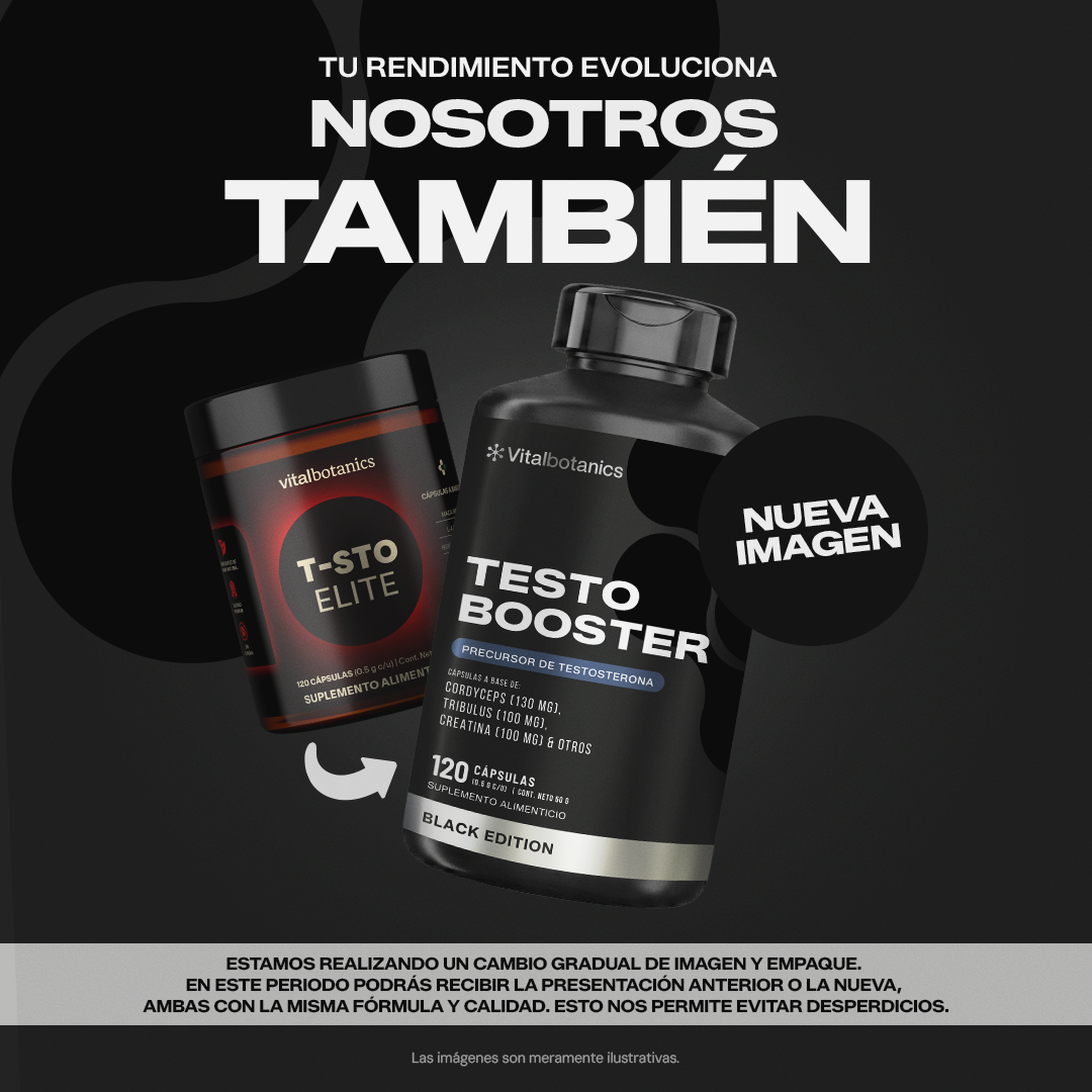 Testo Booster Black | Maca Negra con Cordyceps y Creatina - Vitalidad Masculina