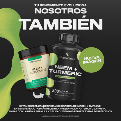 Neem + Turmeric | Cúrcuma con Neem - VitalBotanics