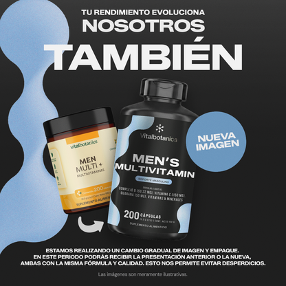 Men's Multivitamin | Creatina, Guaraná, Zinc y Vitaminas B en Cápsulas
