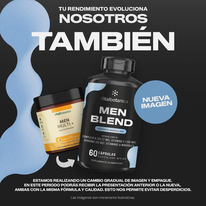 Men Blend | Creatina con BCAA, Zinc y Guaraná - Multivitamínico Hombre