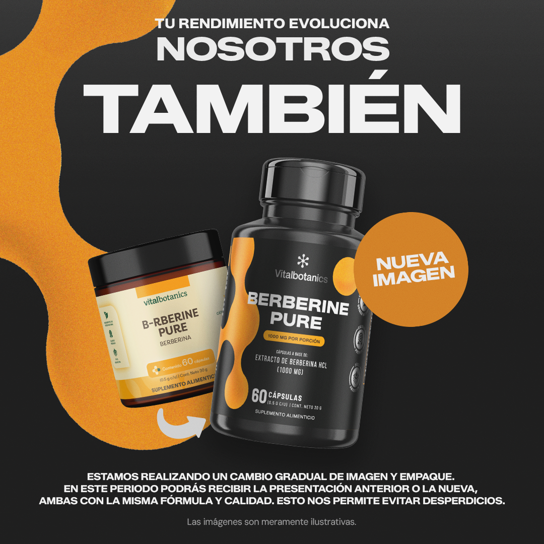 Berberine Pure | Berberina HCL - 500 mg por Cápsula