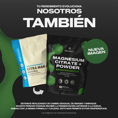 Magnesium Citrate+ Powder Vitalbotanics – citrato de magnesio biodisponible con colágeno