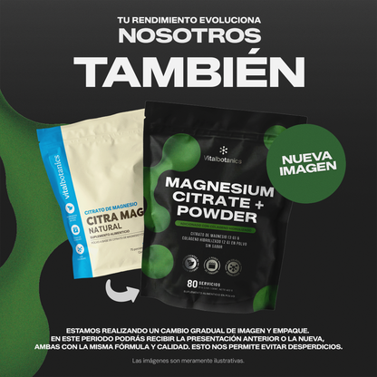 Magnesium Citrate+ Powder | Citrato de Magnesio con Colágeno Hidrolizado