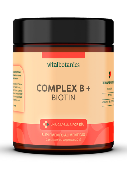 COMPLEX B + BIOTIN | B1, B2, B3, B5, B6, B12, Biotina y Arándano