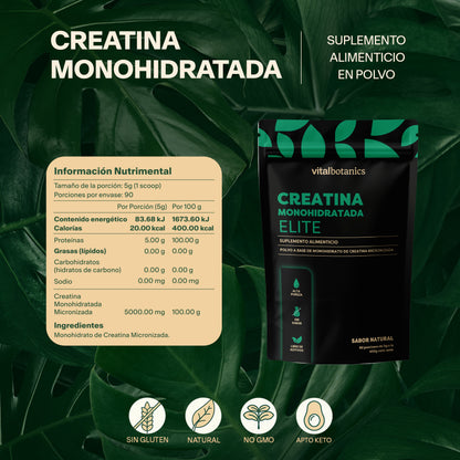 Creatina Monohidratada Elite (Sabor Natural)