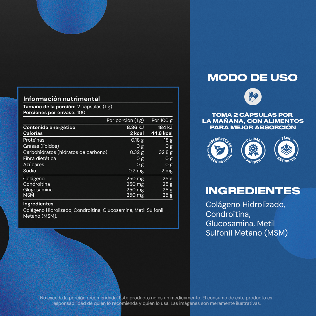 Mobility Booster | Colágeno con Glucosamina, Condroitina y MSM