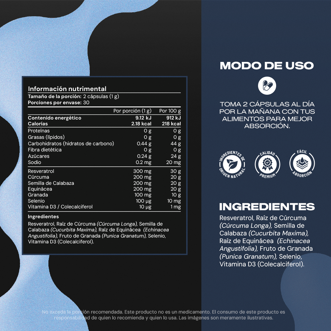 Prostate Booster | Semilla de Calabaza con Resveratrol y Equinácea - 7 Activos