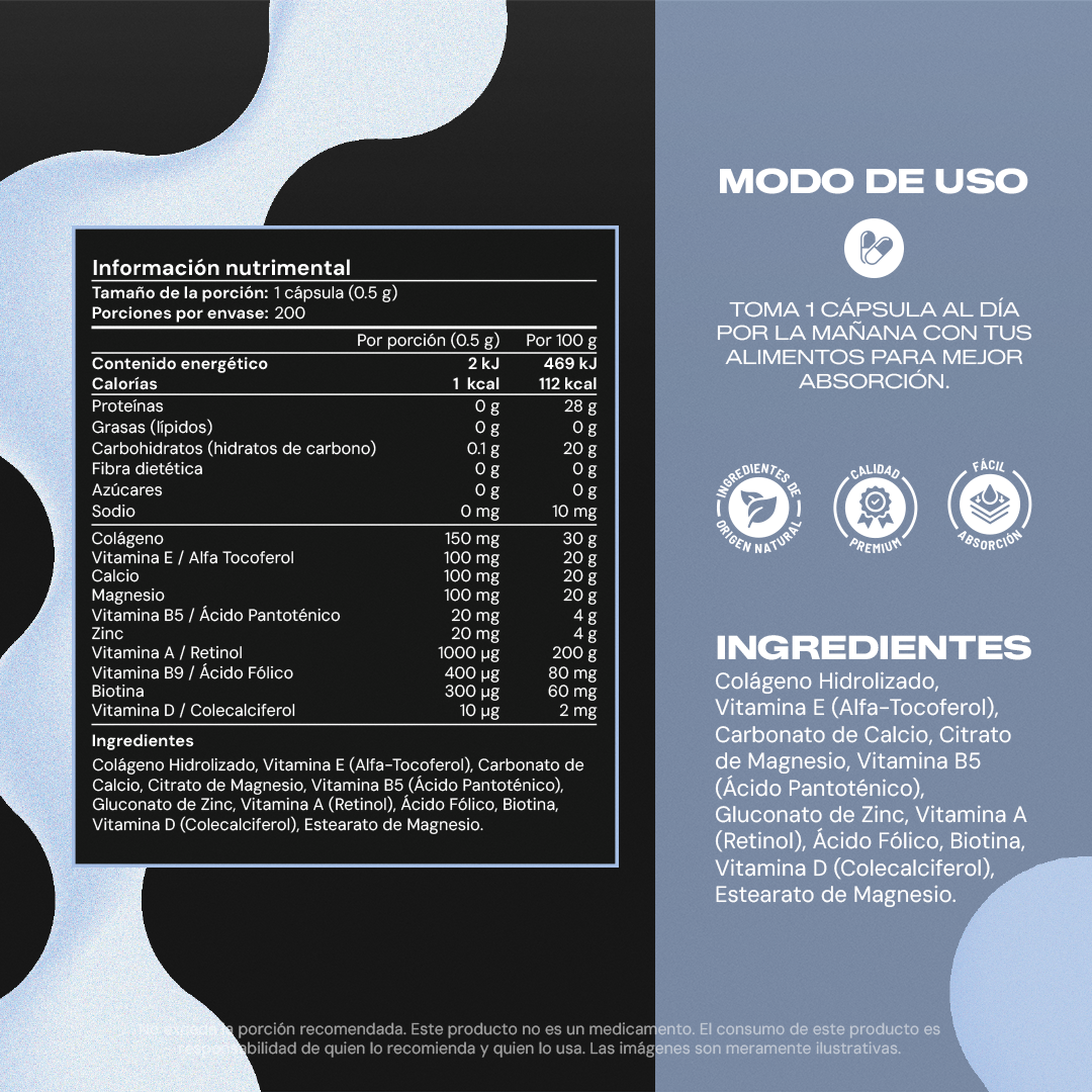 Men's Biotin + Collagen | Colágeno con Biotina y Vitamina D - Para Hombre