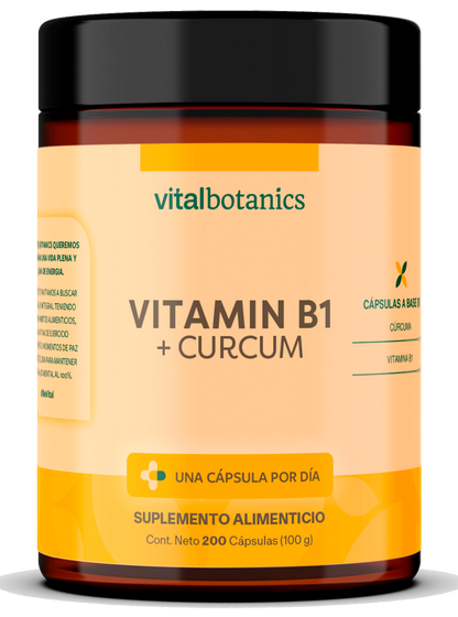 VITAMIN B1 + CURCUM | 200 cápsulas de 500mg