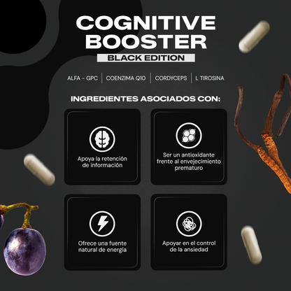 Rutina cognitiva con Cognitive Booster Black Vitalbotanics – nootrópicos de origen natural