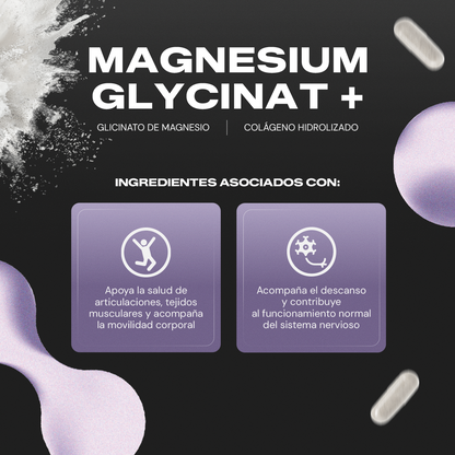 Ingredientes Magnesium Glycinate+ Vitalbotanics – glicinato de magnesio y colágeno