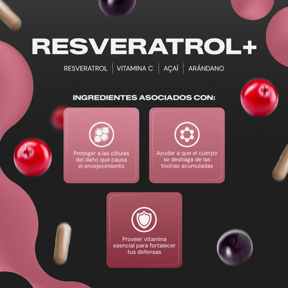 Resveratrol+ | Resveratrol con açai y arándano - VitalBotanics