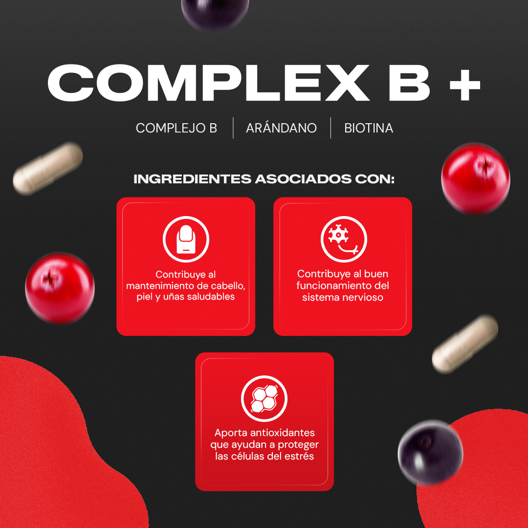 Complex B+ | Complejo B con Biotina y Arándano Azul