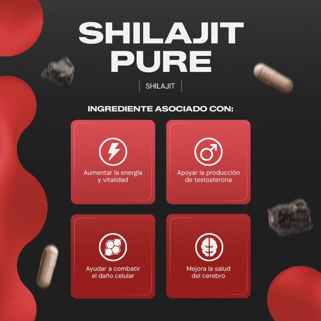 Shilajit Pure | Shilajit Puro - 500 mg por Cápsula