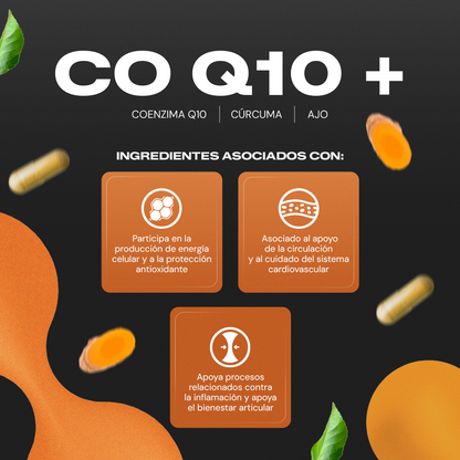 Rutina de bienestar diario con CoQ10+ Vitalbotanics – antioxidantes de origen natural