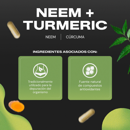 Neem + Turmeric | Cúrcuma con Neem - VitalBotanics