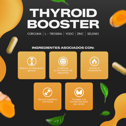 Thyroid Booster | Yodo, Selenio y L-Tirosina en Cápsulas