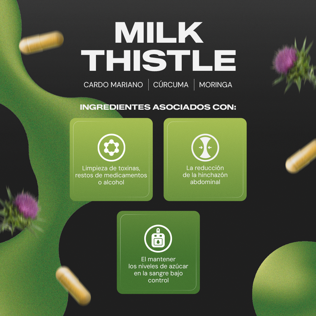 Milk Thistle+ | Cardo Mariano con Cúrcuma y Moringa