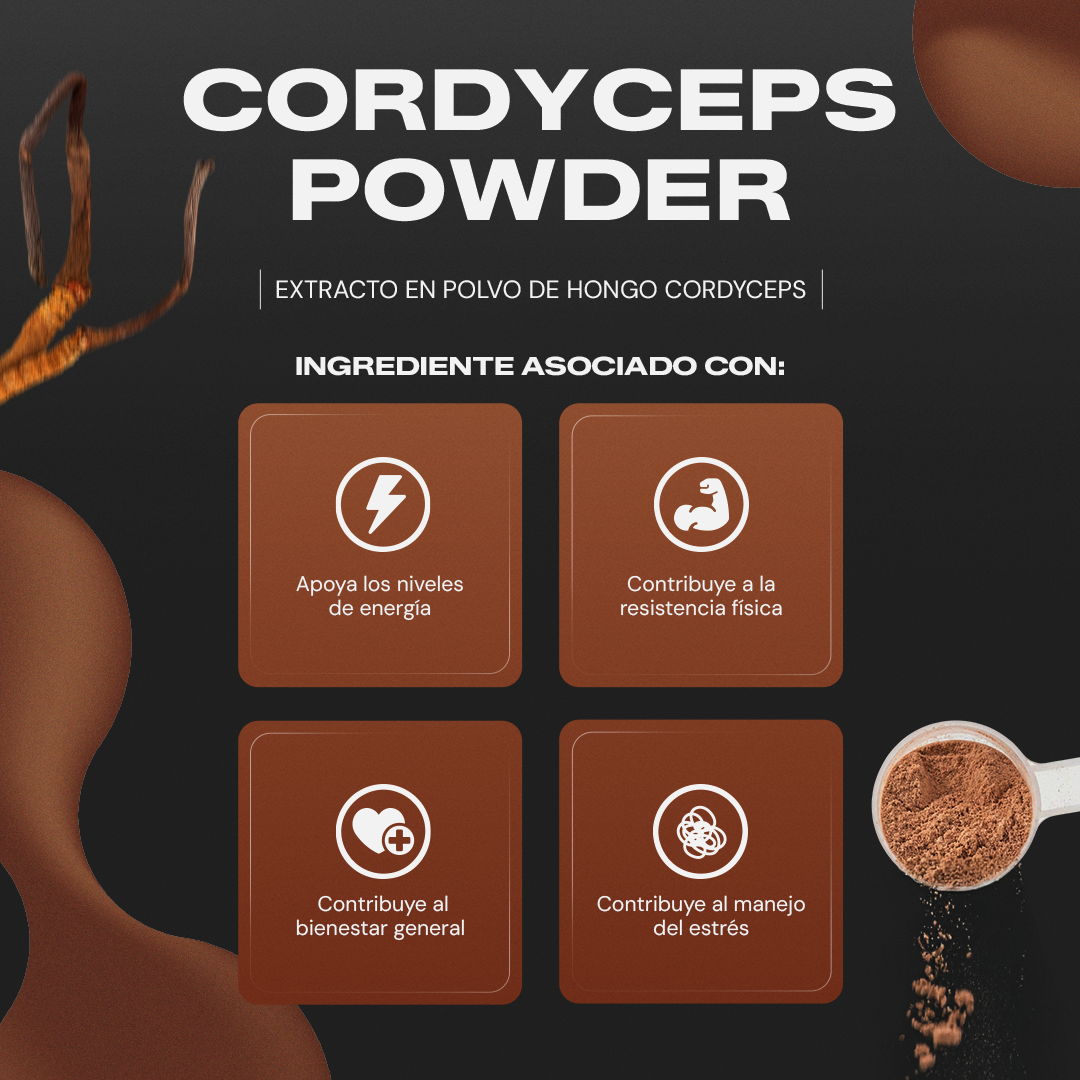 Cordyceps Powder | Extracto Puro de Cordyceps - 100 g en Polvo
