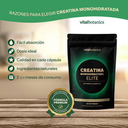 Creatina Monohidratada Elite (Cápsulas)