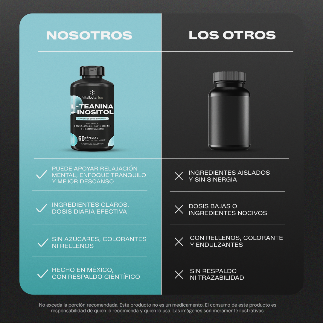 L-Teanine + Inositol | L-Teanina con Inositol y L-Glutamina