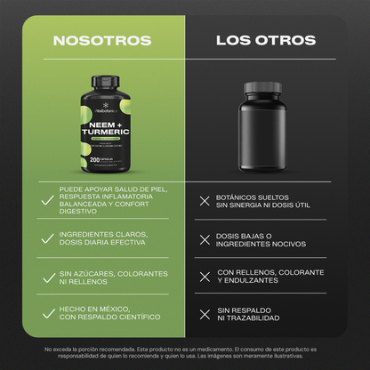Neem + Turmeric | Cúrcuma con Neem - VitalBotanics