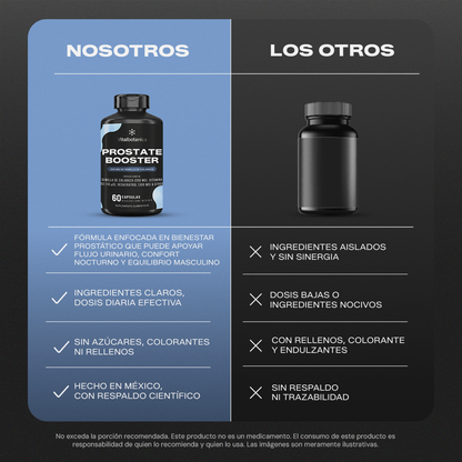 Prostate Booster | Semilla de Calabaza con Resveratrol y Equinácea - 7 Activos