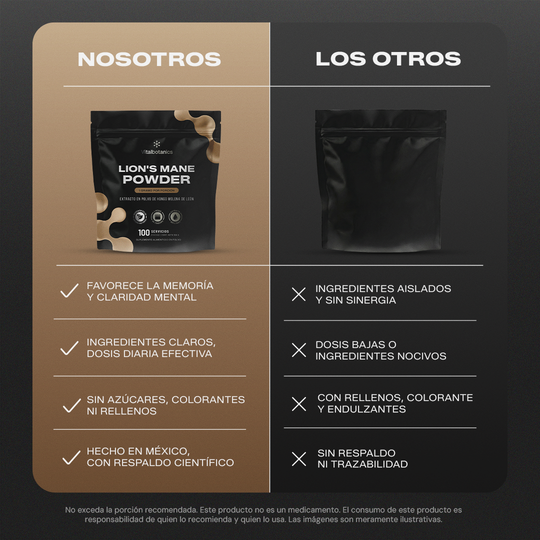 Lion's Mane Powder | Extracto Puro de Melena de León
