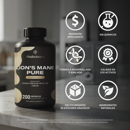 Lion’s Mane Pure | Hongo Melena de León en Cápsulas