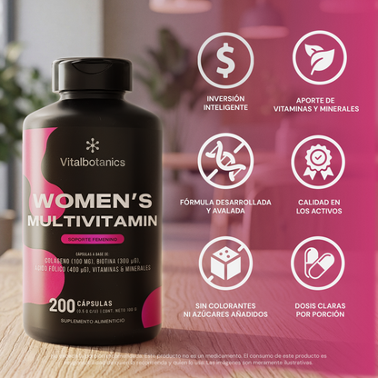 Women's Multivitaminin | Multivitamínico Femenino en Cápsulas