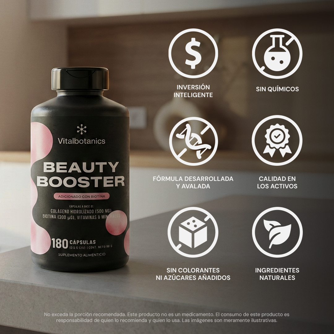 Beauty Booster | Colágeno con Biotina, Vitamina C y Zinc