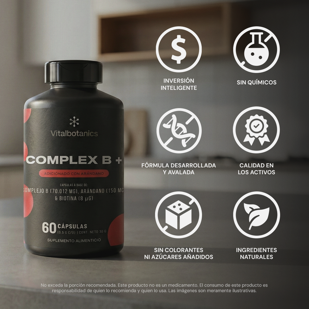 Complex B+ | Complejo B con Biotina y Arándano Azul