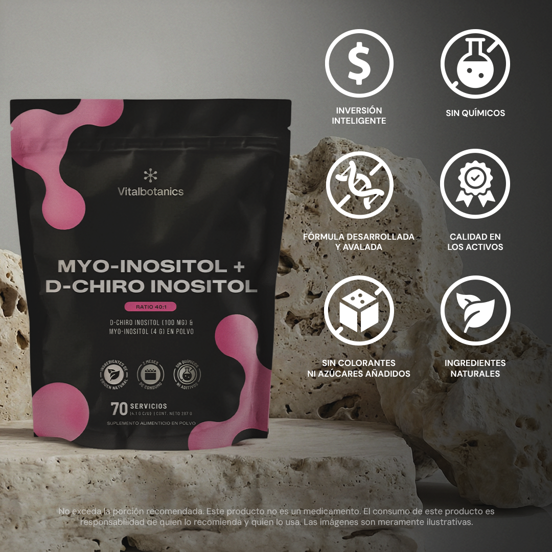 Myo+ | Myo-Inositol y D-Chiro Inositol Ratio 40:1 en Polvo